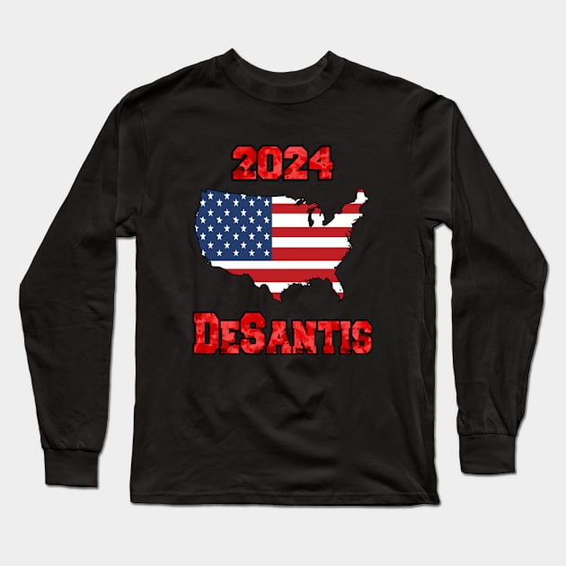 DeSantis 2024 Long Sleeve T-Shirt by DesigningJudy